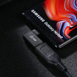 Adaptador de Ligações Tipo-C / USB-C Fêmea para USB 3.0 Macho com Ângulo de 90 Graus em Liga de Alumínio, Tipo-C Fêmea para USB 3.0 Macho