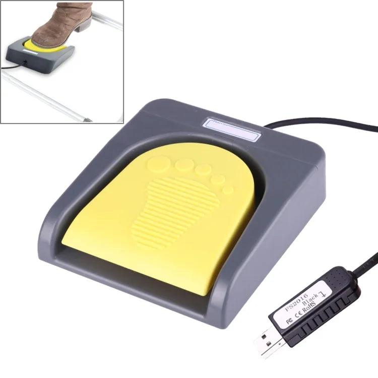 Teclado de Controlo por Pé PCsensor FS2016_USB, Interruptor de Pé USB, Funções de Aquisição de Imagem por Ultrassons B, Multimédia / Teclado / Gamepad / Rato / String, 1 Interruptor de Pé