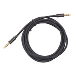 Cabo de Áudio AUX Estéreo REXLIS 3629 3.5mm Macho para Macho com Jack Dourado para Carro, para Dispositivos Digitais Padrão AUX 3.5mm, Comprimento: 1.8m