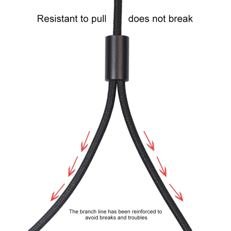 Cabo de Áudio REXLIS 3635 3.5mm Macho para RCA Duplo com Plugue Dourado, Cabo Trançado de Algodão Preto para Interface de Entrada RCA em Colunas Ativas, Comprimento: 1.8m