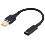 Adaptador PD 100W 18.5-20V com Ficha Quadrada para USB-C / Tipo-C, Cabo com Trança de Nylon para Portátil Lenovo