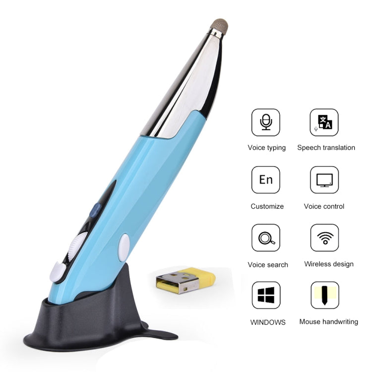 Rato ótico inteligente sem fios PR-06S com 4 teclas e função de caneta stylus, Suporta operação por voz / tradução, Suporta operação por voz / tradução Vermelho, Suporta operação por voz / tradução Cinzento, Suporta operação por voz / tradução Azul