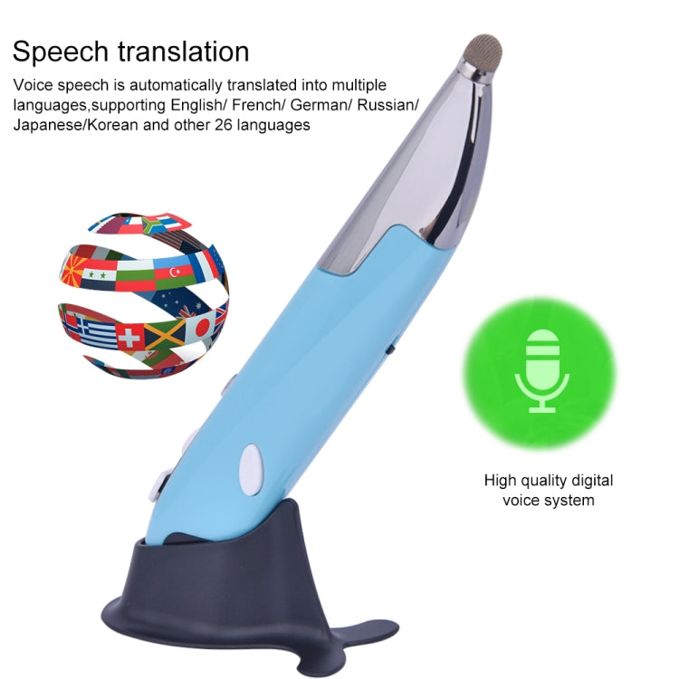 Rato ótico inteligente sem fios PR-06S com 4 teclas e função de caneta stylus, Suporta operação por voz / tradução, Suporta operação por voz / tradução Vermelho, Suporta operação por voz / tradução Cinzento, Suporta operação por voz / tradução Azul