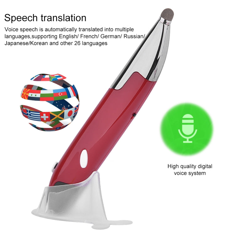 Rato ótico inteligente sem fios PR-06S com 4 teclas e função de caneta stylus, Suporta operação por voz / tradução, Suporta operação por voz / tradução Vermelho, Suporta operação por voz / tradução Cinzento, Suporta operação por voz / tradução Azul