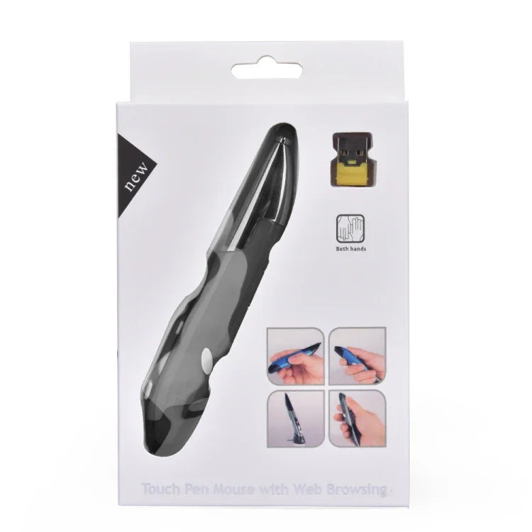 Rato ótico inteligente sem fios PR-06 com 4 teclas e função de caneta stylus, Cinzento, Azul, Vermelho