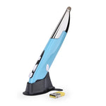 Rato ótico inteligente sem fios PR-06 com 4 teclas e função de caneta stylus, Cinzento, Azul, Vermelho