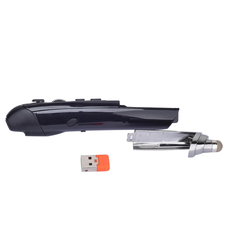 Rato ótico inteligente sem fios PR-08 com 6 teclas, função de caneta stylus e laser, Função laser Vermelho, Função laser Branco, Função laser Preto, Função laser Cinzento, Função laser Azul