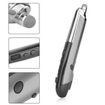 Rato ótico inteligente sem fios PR-08 com 6 teclas, função de caneta stylus e laser, Função laser Vermelho, Função laser Branco, Função laser Preto, Função laser Cinzento, Função laser Azul