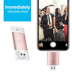 Pen Drive Richwell 3 em 1 32G Type-C + 8 Pinos + USB 3.0 com Dupla Tampa Metálica e Função OTG