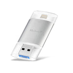Pen Drive Richwell 3 em 1 32G Type-C + 8 Pinos + USB 3.0 com Dupla Tampa Metálica e Função OTG