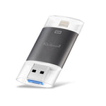 Richwell 3 in 1 16G Type-C + 8 Pin + USB 3.0 Metal Double Cover Push-pull Flash Disk with OTG Function