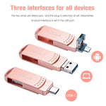 Pen Drive Metal Richwell 3 em 1 32G Type-C + Micro USB + USB 3.0 com Função OTG