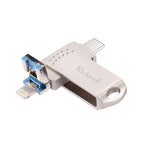 Richwell 128G Type-C + 8 Pinos + USB 3.0 Pen Drive Metálico com Função OTG