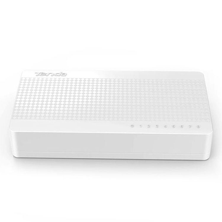 Comutador de Rede Ethernet Rápida Tenda S108 8 Portas 10 / 100Mbps LAN HUB, Tenda SG108 8 Portas Branco
