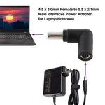 Adaptador de Energia de Interfaces Fêmea 4.5 x 3.0mm para Macho 5.5 x 2.1mm para Portátil