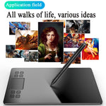 VEIKK A50 Mesa Gráfica Eletrónica Inteligente de 10x6 polegadas 5080 LPI, com Interface Tipo-c, A50