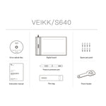 VEIKK S640 Mesa Gráfica Eletrónica de 6x4 polegadas 5080 LPI, S640