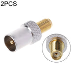 2 PCS Conector RF SMA Fêmea para TV IEC Macho, SMA Fêmea para IEC Macho