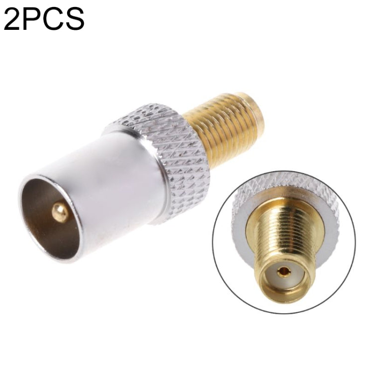 2 PCS Conector RF SMA Fêmea para TV IEC Macho, SMA Fêmea para IEC Macho