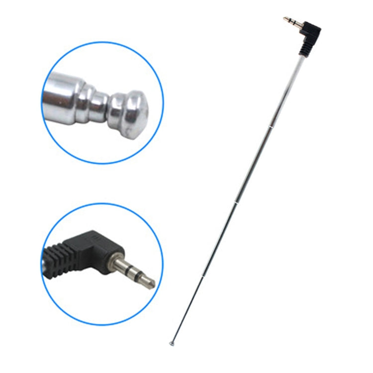Antena Retrátil FM 3,5mm para Rádio de Telemóvel, Comprimento Máximo: 24,5cm, Antena Rádio FM