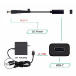 Cabo adaptador de carregador de energia DP USB-C / Type-C para 7.4 x 0.6mm para HP, 2.4 x 0.6mm