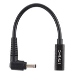 Cabo carregador adaptador de energia USB-C / Type-C para 4.0 x 1.35mm, 4.0 x 1.35mm