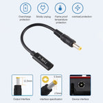 Cabo adaptador de carregador de energia DP USB-C / Type-C para 5.5 x 2.5mm, 5.5 x 2.5mm