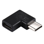 Adaptador Conversor USB-C / Type-C Fêmea para Macho com Ângulo Reto de 90 Graus, Fêmea para Macho com Ângulo Reto