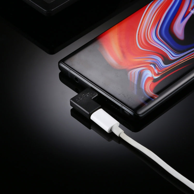 Adaptador Conversor USB-C / Type-C Fêmea para Macho com Ângulo Reto de 90 Graus, Fêmea para Macho com Ângulo Reto