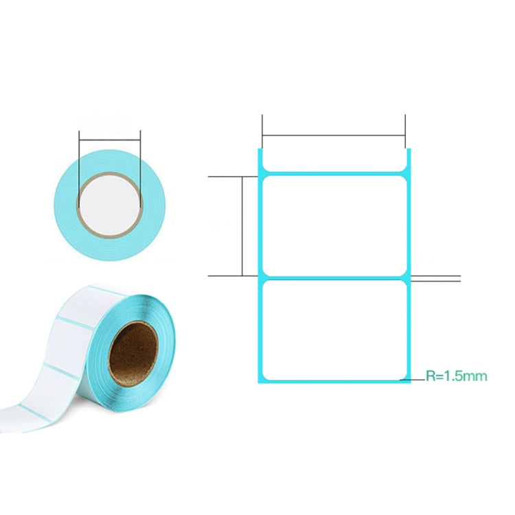 Papel Autocolante Térmico para Etiquetas de Código de Barras 80mm x 40mm 800 Folhas, 80mm x 40mm 800 Folhas