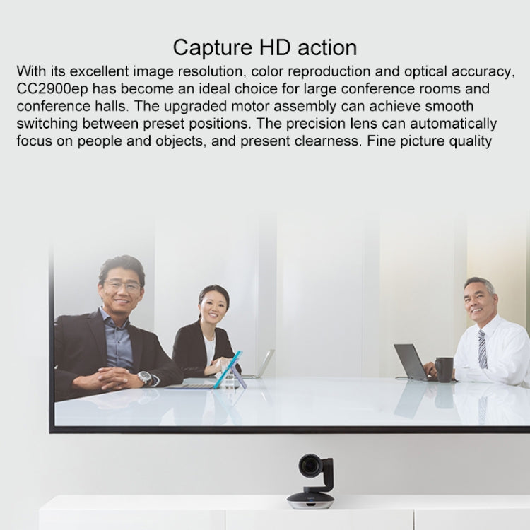 Logitech CC2900EP Câmara de Conferência Corporativa HD 1080P com Zoom Lossless 10X, Ficha UE