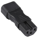Adaptador Conversor de Ficha de Energia AC C13 para C15 com Ranhura, C13 para C15 com Ranhura