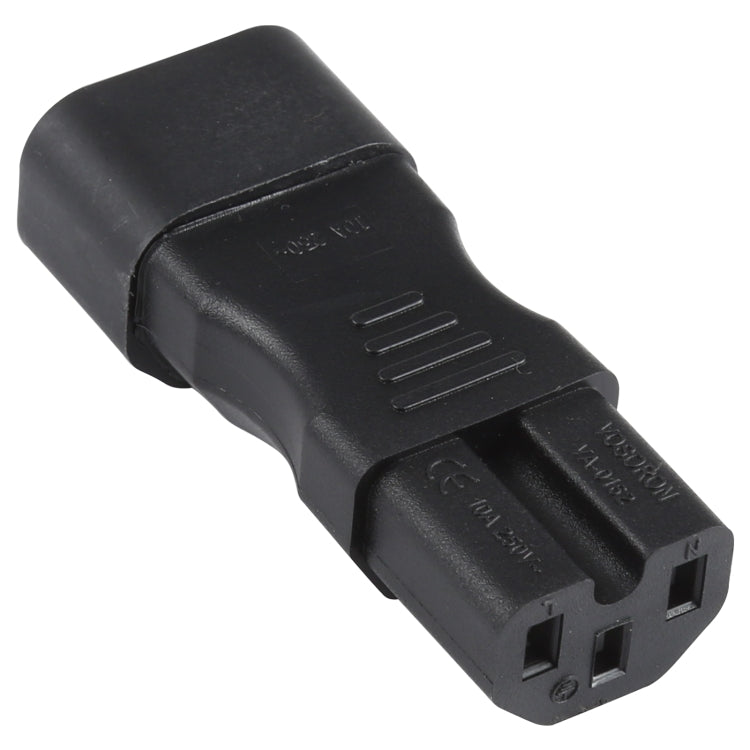 Adaptador Conversor de Ficha de Energia AC C13 para C15 com Ranhura, C13 para C15 com Ranhura