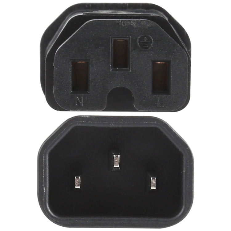 Adaptador Conversor de Ficha de Energia AC C13 para C15 com Ranhura, C13 para C15 com Ranhura