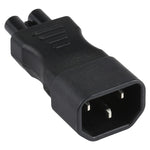Adaptador de ficha de alimentação AC de C5 para C14, C5 para C14