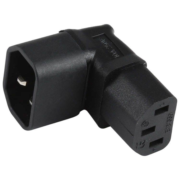 Adaptador Conversor de Ficha de Energia AC C13 para C14 Cotovelo (Para Cima), C13 para C14 Cotovelo Para Cima