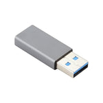Conversor USB-C / Tipo-C Fêmea para USB 3.0 Macho, Adaptador de Sincronização de Dados 10Gbps, Tipo-C Fêmea para USB 3.0