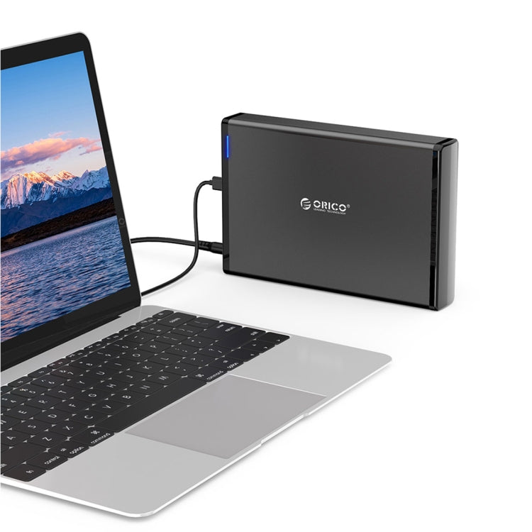 ORICO 7688C3 Caixa Externa para Disco Rígido Móvel USB-C / Tipo-C de 8TB e 3,5 polegadas com Base Destacável, Comprimento do Cabo: 1m