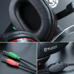 TUCCI X6 Auscultadores para Jogos Estéreo com Super Bass e Microfone para PC, X6