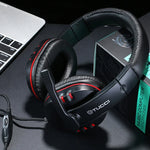 TUCCI X6 Auscultadores para Jogos Estéreo com Super Bass e Microfone para PC, X6