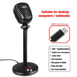 Dispositivo de Microfone USB para Chat de Voz e Videoconferência Rotativo 360 Graus sem Motor, Comprimento do Cabo: 2,2m