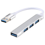 Adaptador HUB A-809 com 4 Portas USB 3.0 em Liga de Alumínio, A-809