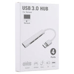 Adaptador HUB A-809 com 4 Portas USB 3.0 em Liga de Alumínio, A-809