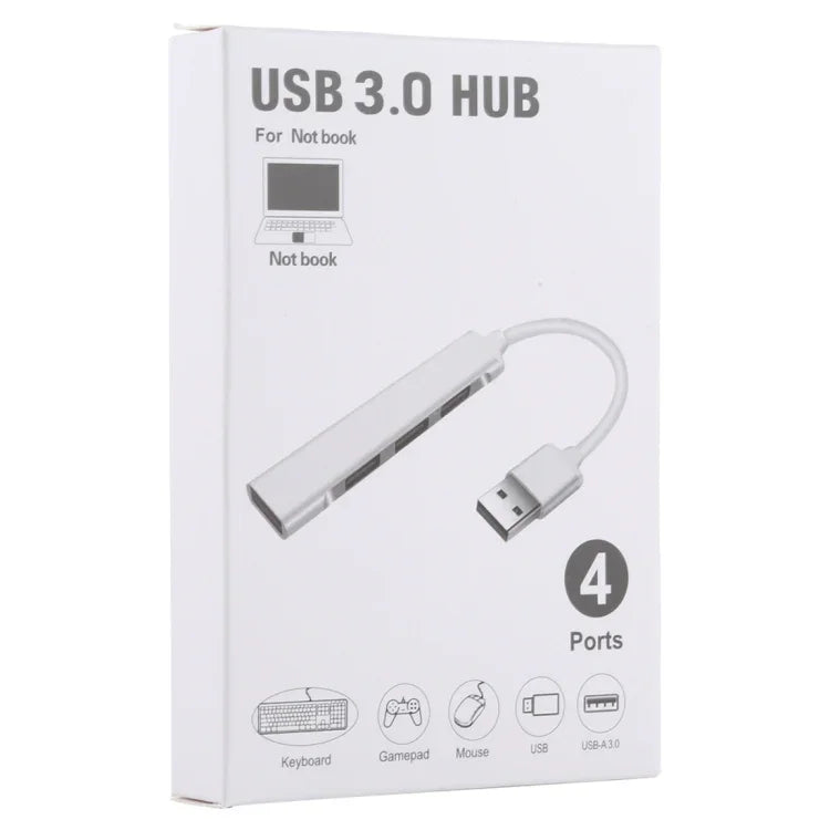 Adaptador HUB A-809 com 4 Portas USB 3.0 em Liga de Alumínio, A-809