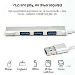 Adaptador HUB A-809 com 4 Portas USB 3.0 em Liga de Alumínio, A-809