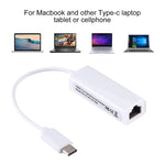Adaptador Ethernet USB-C / Tipo-C KY-RTL8152B 10 / 100 Mbps, Placa de Rede USB Tipo-C 100Mbps