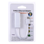 Adaptador Ethernet USB-C / Tipo-C KY-RTL8152B 10 / 100 Mbps, Placa de Rede USB Tipo-C 100Mbps
