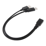 Cabo 2 em 1 USB 3.0 Fêmea para USB 2.0 + USB 3.0 Macho para Computador / Portátil, Comprimento: 29cm, USB 3.0 AF para USB 2.0 AM + USB 3.0 AM