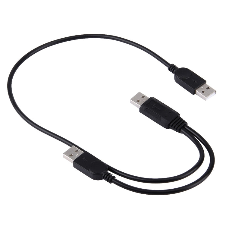 Cabo 2 em 1 USB 2.0 Macho para 2 USB Macho para Computador / Portátil, Comprimento: 50cm, USB 2.0 AM para 2 USB 2.0 AM