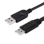 Cabo 2 em 1 USB 2.0 Macho para 2 USB Macho para Computador / Portátil, Comprimento: 50cm, USB 2.0 AM para 2 USB 2.0 AM